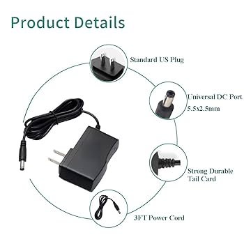 Waste(twice) - YU0505 Amazon.com : YOOFONE 5V Power Supply 5A 25W AC/DC Adapter